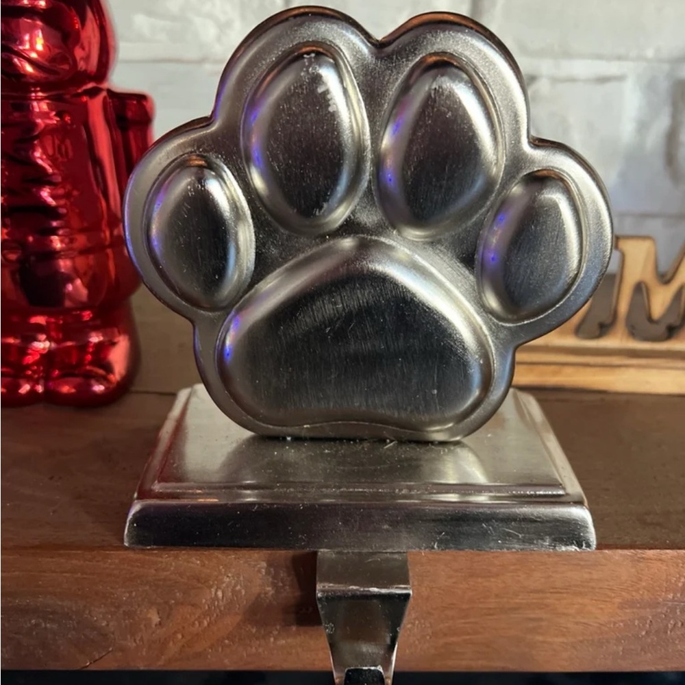 Paw print  Christmas stocking holder